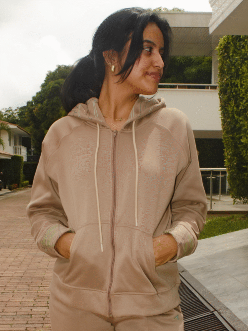 chaqueta perchada mujer