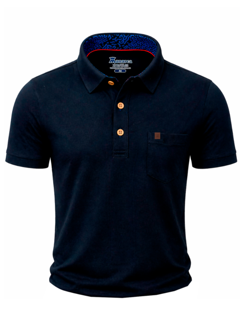 Camibuso Hombre Unicolor con Pechera de 3 Botones