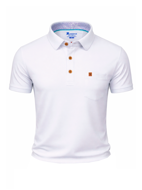 Camibuso Hombre Unicolor con Pechera de 3 Botones