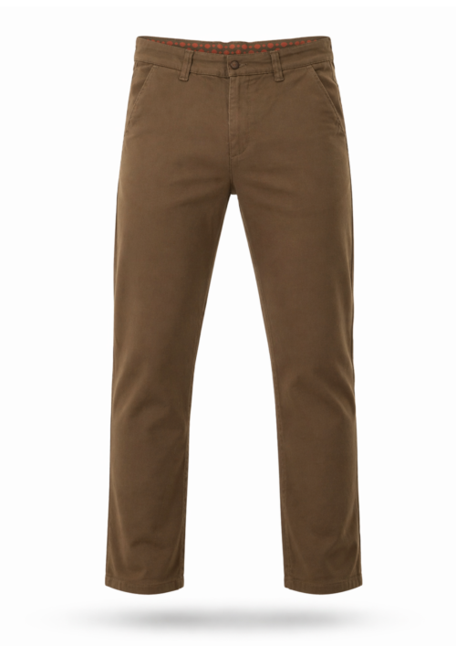 Pantalón Dril Hombre Café Tabaco Clásico