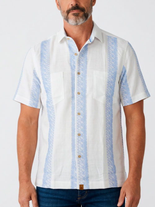 Camisa Manga Corta con Doble Bolsillo