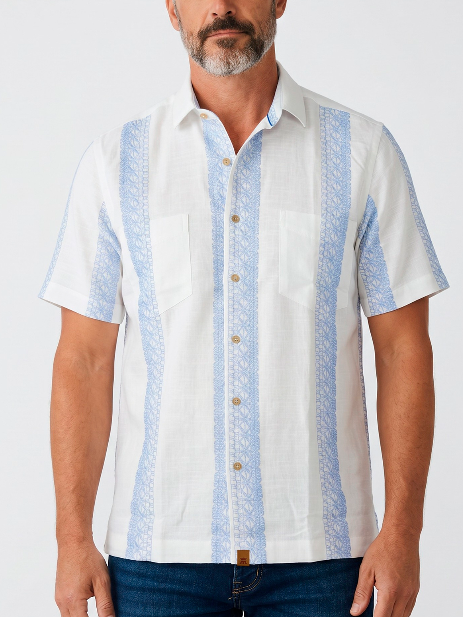 Camisa Manga Corta con Doble Bolsillo