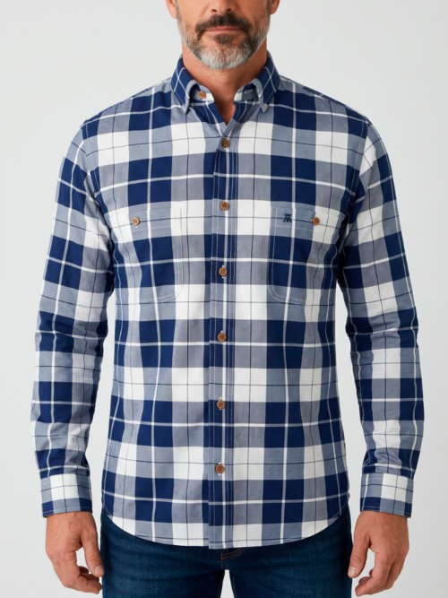 Camisa Hombre Manga Larga de Cuadros