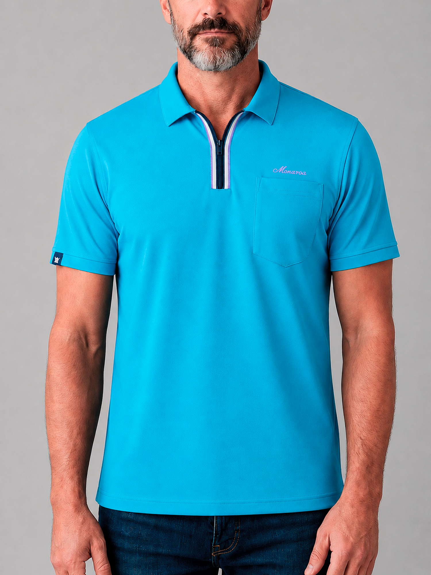 Camibuso para Hombre Unicolor con Cremallera