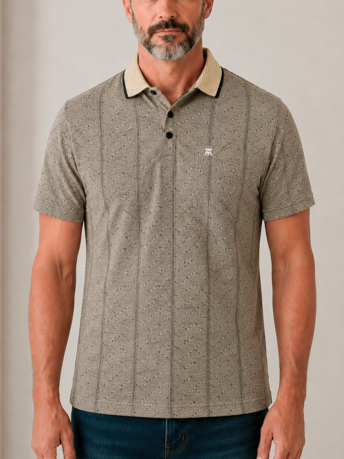 Camibuso Polo para Hombre Unicolor con Estampado