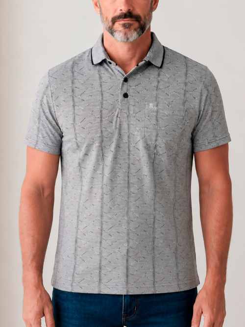 Camibuso Polo para Hombre Unicolor con Estampado