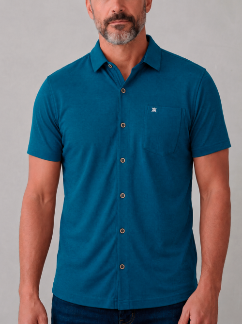 Camibuso Tipo Polo para Hombre con Abertura