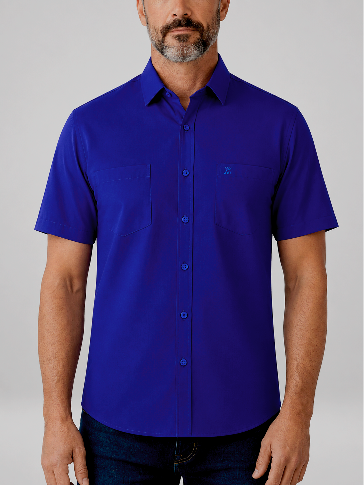 Camisa para Hombre Manga Corta Lisa
