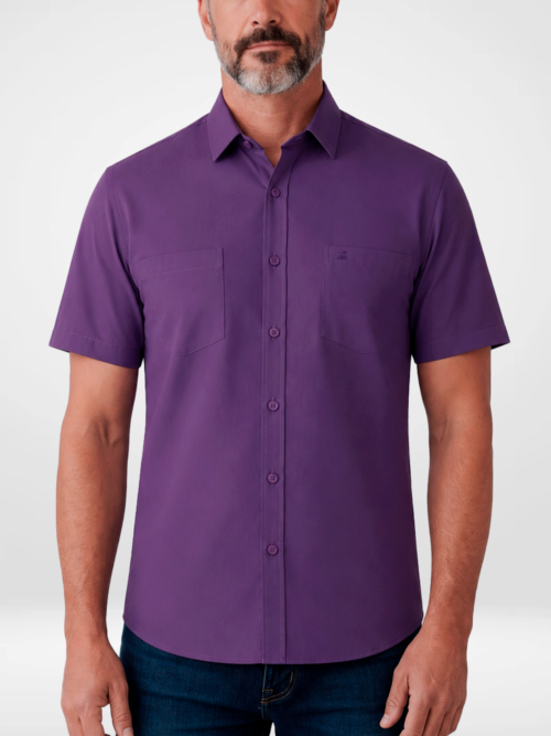 Camisa para Hombre Manga Corta Lisa
