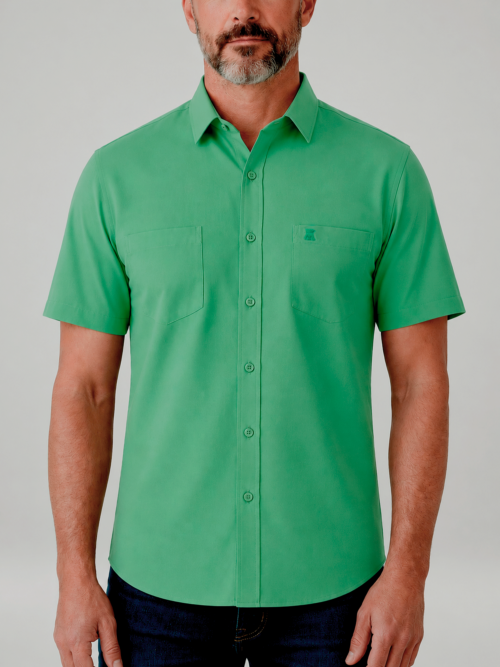 Camisa para Hombre Manga Corta Lisa