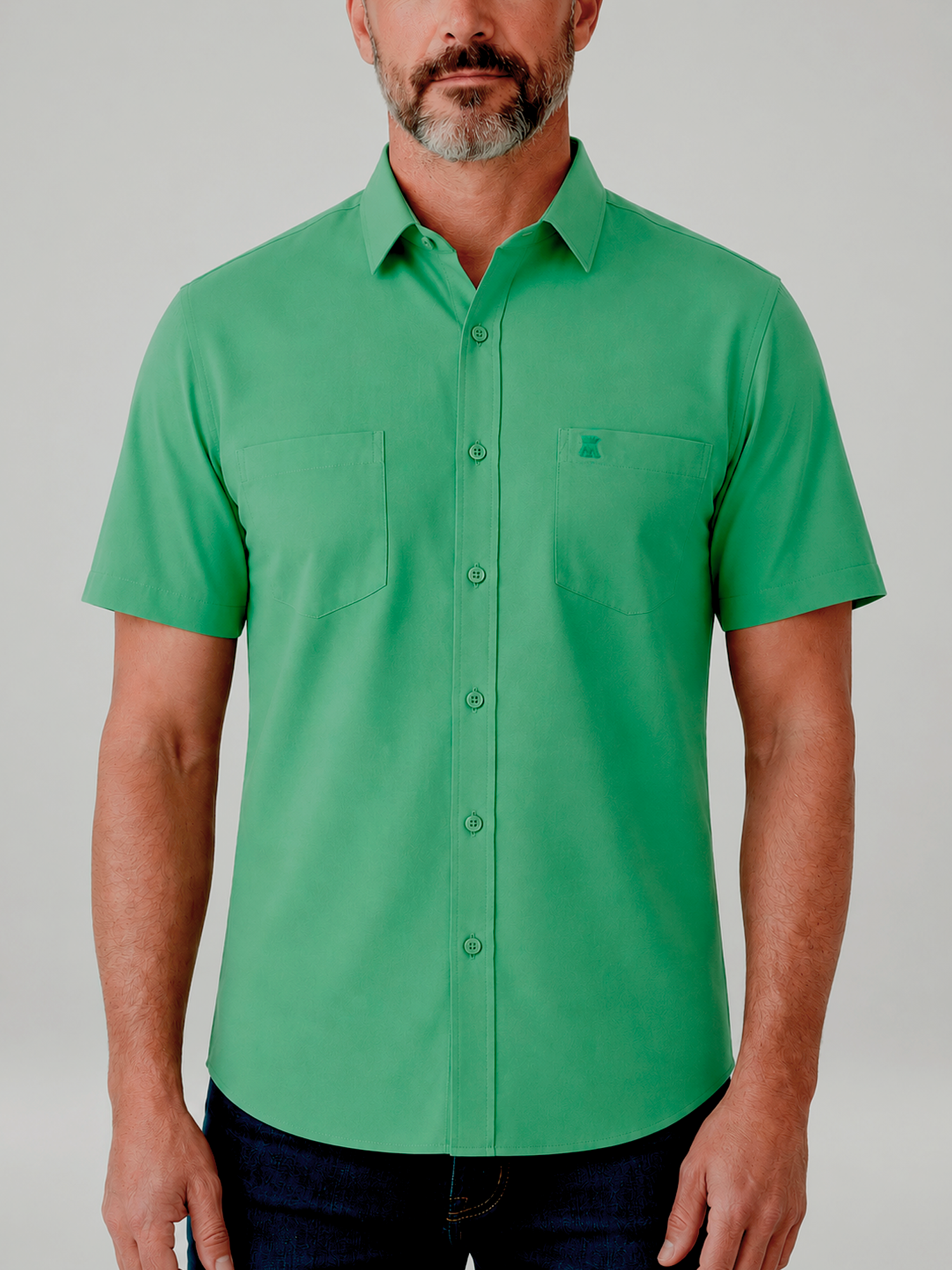 Camisa para Hombre Manga Corta Lisa