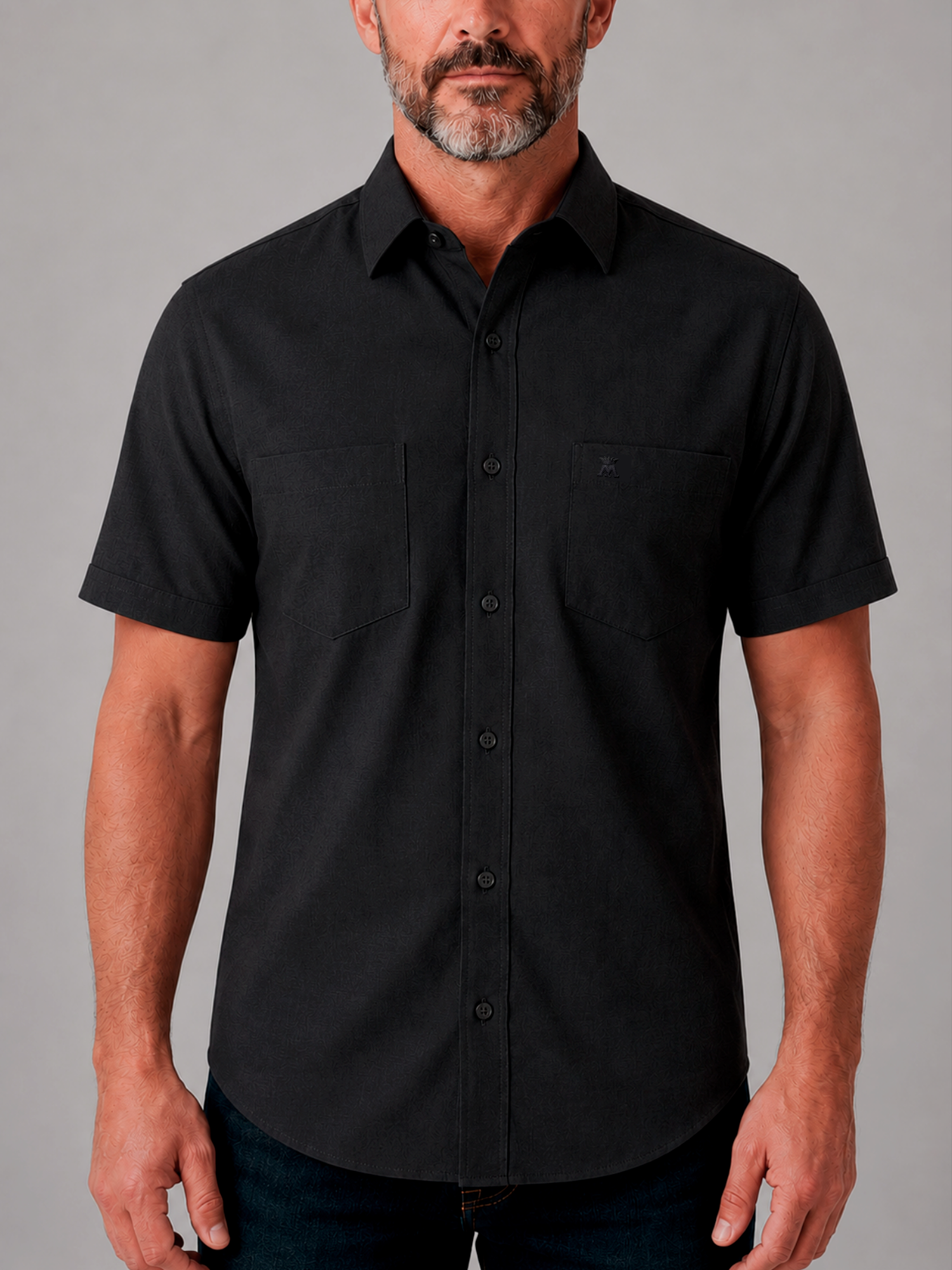 Camisa para Hombre Manga Corta unicolor