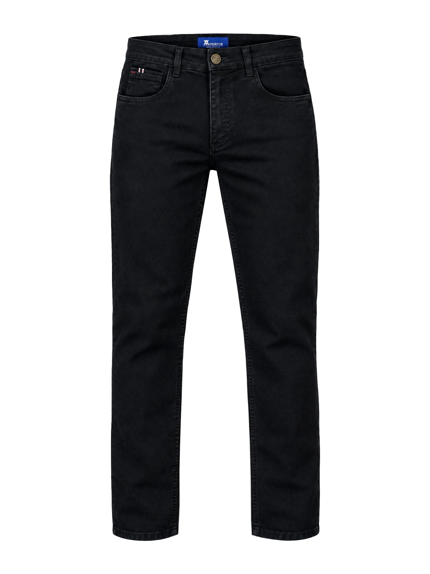 Jean Negro para Hombre Stretch de Corte Recto