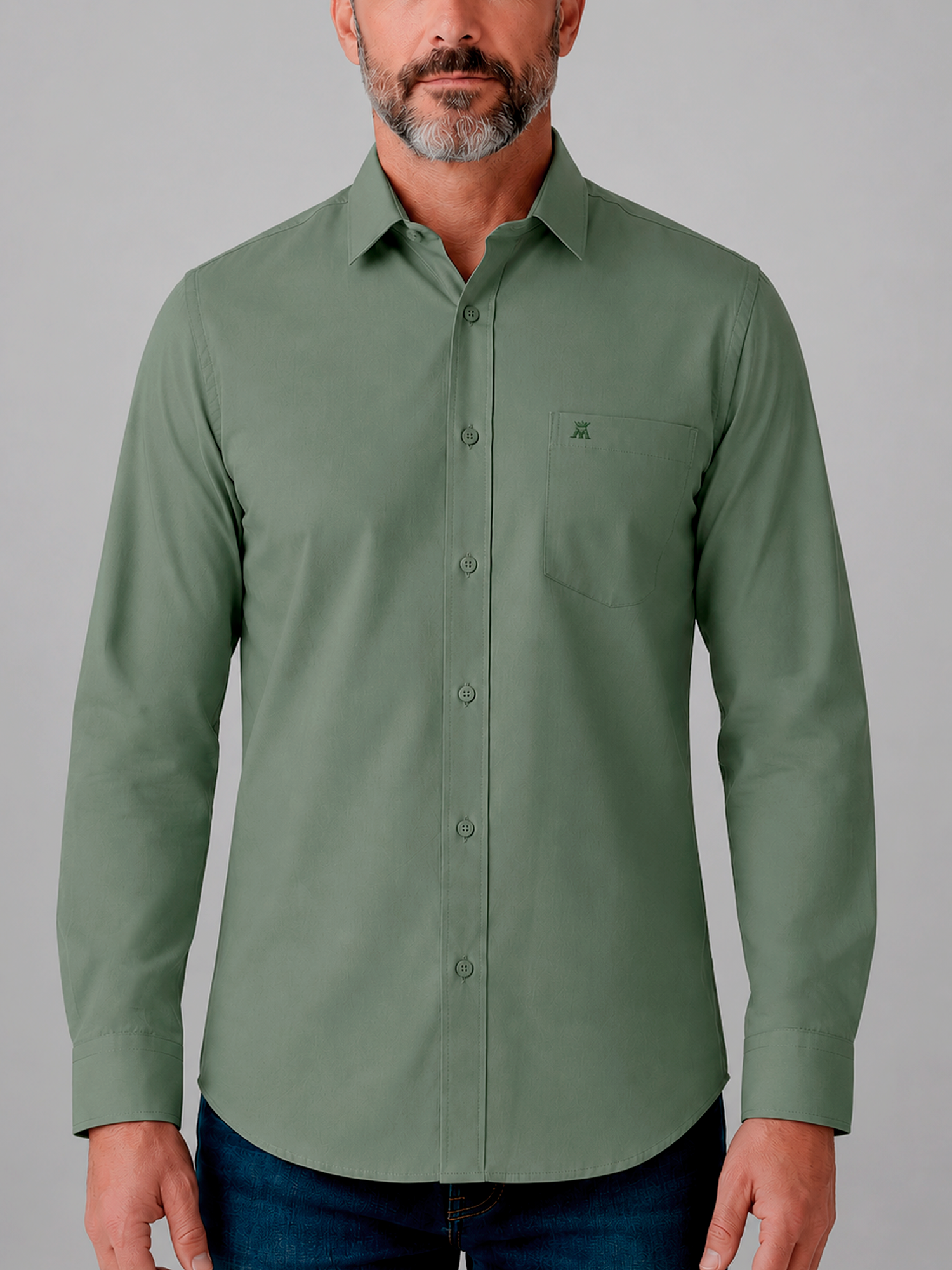 Camisa para Hombre Manga Larga Lisa