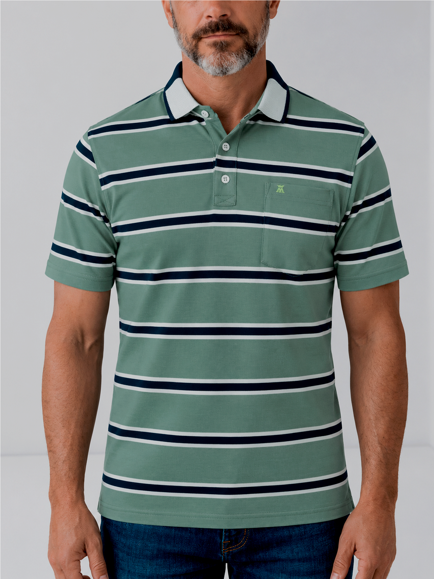 camibuso para hombre con rayas horizontales