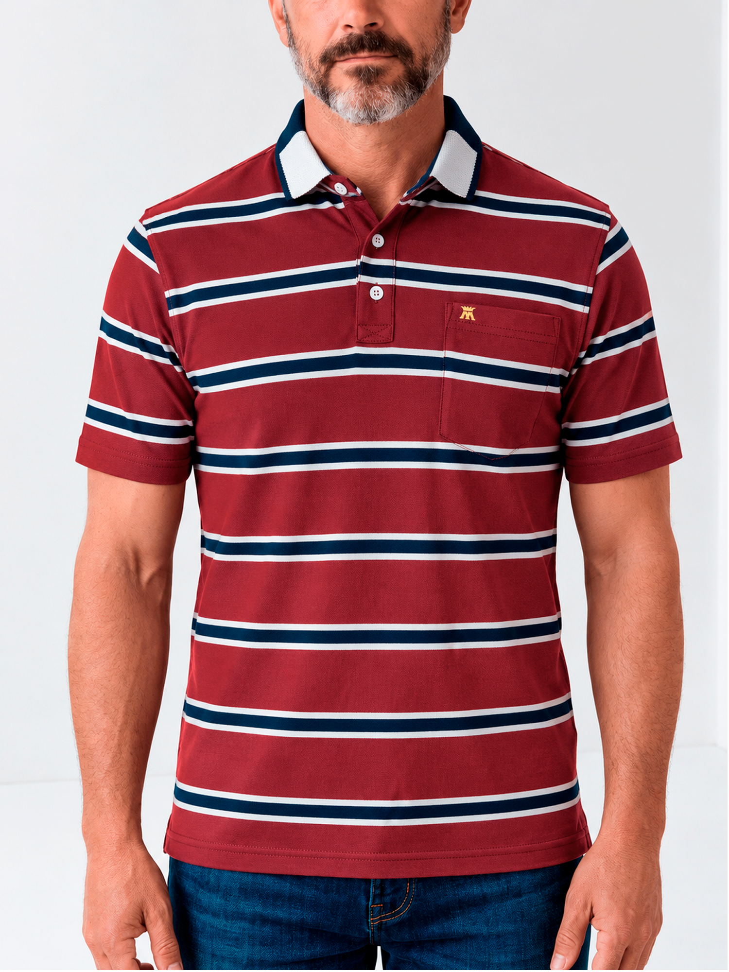 Camibuso para hombre con rayas horizontales